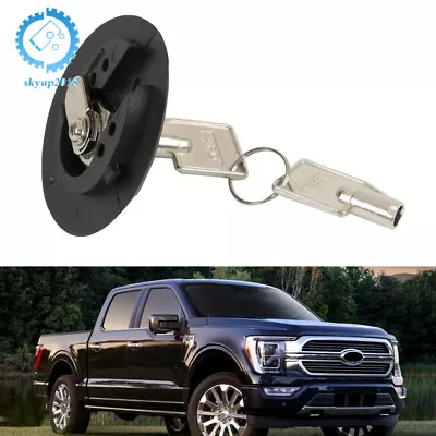 Fuel Door Gas Cap W/Locking Fuel Plug Fit For 2015-2022 Ford F150 Black • $49.63