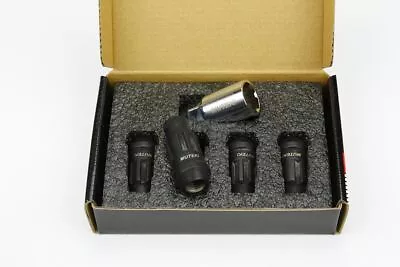 MUTEKI SR48 4pc Lock Set 12x1.25 Rim Wheel Black Open End Tuner Lug Nut Acorn B • $38.95