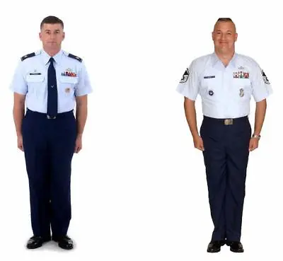 Air Force Usaf Regulation Shirt Mens Short Sleeve Dress Blue Uniform All Sizes  • $32.40