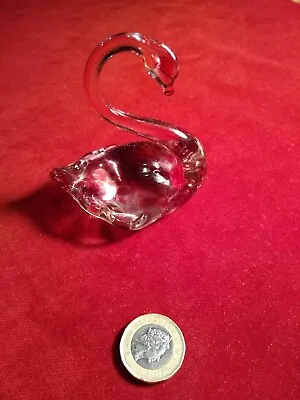 £11.99 • Buy Vintage Heron Glass Pink Swan