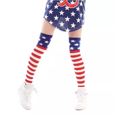  Long Socks Flag Over Knee Stockings American Flags Usa Women's Male Stripe The • $6.97
