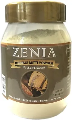 150g Zenia Multani Mitti Powder Jar (Fullers Earth) Clay Face Mask Powder  • $7.99