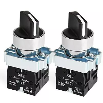  (Pack Of 2) 22mm 3 Position Selector Switch Maintained 3 Position Maintained • $24.36