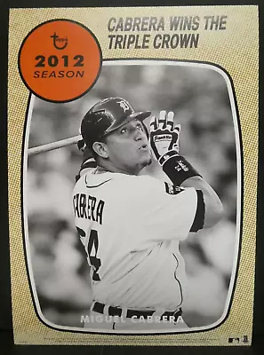 Miguel Cabrera 2014 Topps Wall Art 11x14 2012 He Wins Triple Crown Limited To 99 • $45