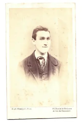 1880s 1890s Man In Suit Clean Shaven CDV H LE FRANCAY Paris France Cabinet Card • $19.99