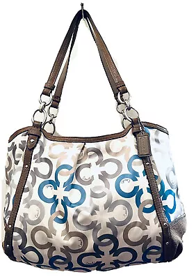 Coach Alexandra Signature Chain Link Multicolor Shoulder Satchel Tote Bag F20806 • $69