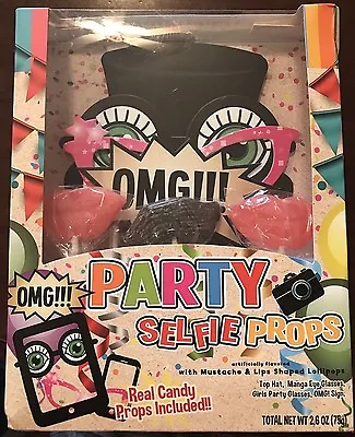  SELFIE PROPS PARTY KIT Including Candy (Lips And Mustache) Props. Fun!  NEW! • $3.50