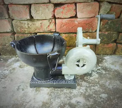 Vintage Style Forge Furnace With Hand Blower Pedal Type Handle Blacksmith . • $140