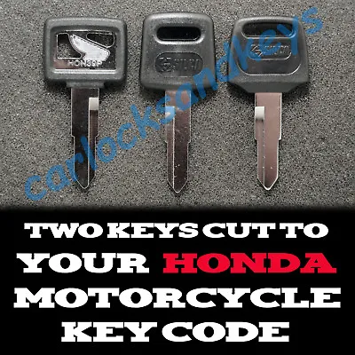 1997-2003 Honda Valkyrie 1500 Motorcycle Keys Cut By Code - 2 Working Keys • $20.45