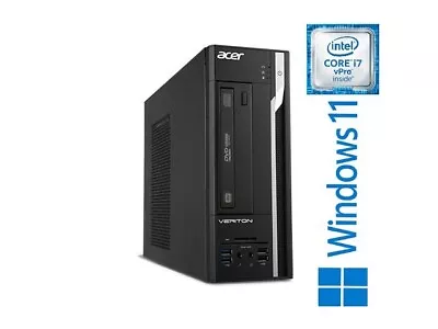 DESKTOP PC CORE I7 7700 16GB 256GB SSD 1TB HDD WINDOWS 11 ACER VERITON X6650G • $299