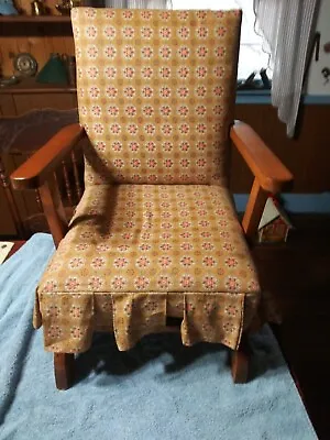 Antique/Vintage  Early Americana Walnut Children's Upholstered Rocking Chair  • $135