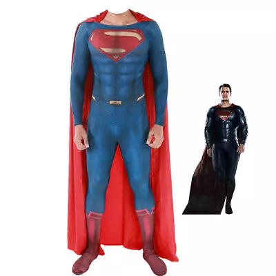 Batman Superman Dawn Of Justice Cosplay Costume Clark Kent Bodysuit For Kids Adu • $62.89