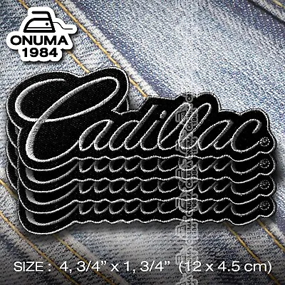 $9.99 • Buy 4x Cadillac Patch Iron On Jacket Unique Clothing Racing T-shirt Outfit Classic