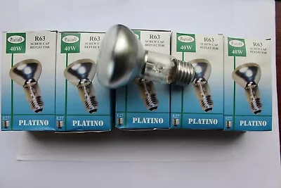 Pack 5 X Platino 40w R63 R64 Incandescent Reflector Opal Lamp Bulb ES E27 • £8.39