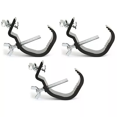 3x Black Metal Lighting G-Clamps XXA2844 • £27.19