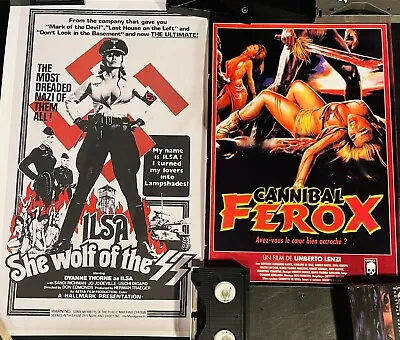 Exploitation Poster Lot - Cannibal Ferox & ILSA: She-Wolf Of The SS - Horror • $40