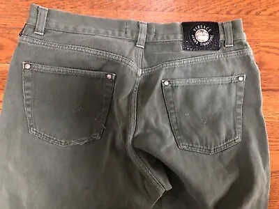 VERSACE Men's Green Jeans - As Is For Repair Of Button Area.  34/29 • $55.44