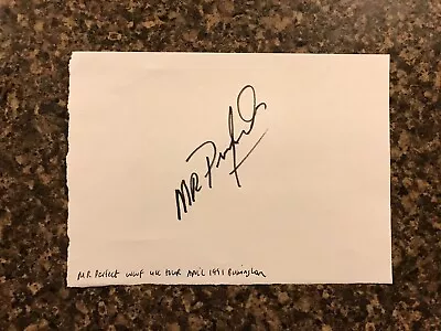 Mr Perfect Autograph - WWF UK Tour April 1991 - Great Condition • $26.11