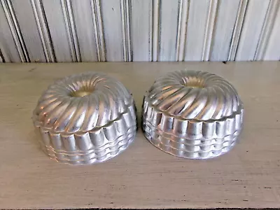 8 Vtg Metal Aluminum Round Swirl Shape Jello Mold Tart Baking Tins Bundt Pans • $9