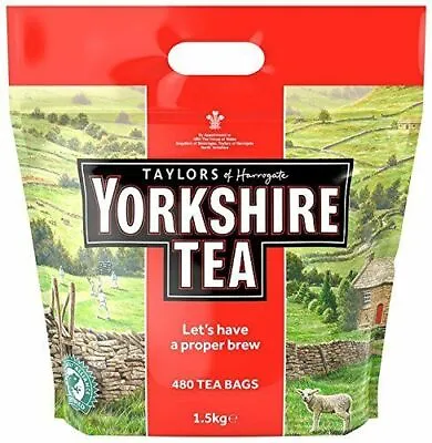 Taylors Of Harrogate Yorkshire Tea 480 Tea Bags 1.5Kg Black Tea • £16.49