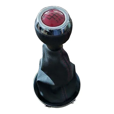 Genuine MINI GP2 Red R56 R55 Manual Transmission Shift Knob Leather Boot Chrome • $134.99