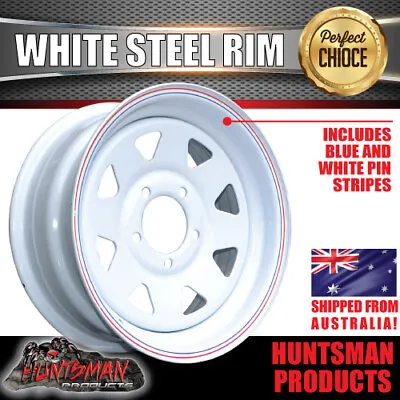 14x6 HQ Holden Pattern White Trailer Steel Wheel Rim 14  Caravan Boat Camper • $48