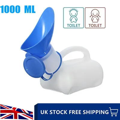 Male & Female Portable Urinal Travel Camping Car Toilet Pee Bottle 1000ml Blue • £5.65