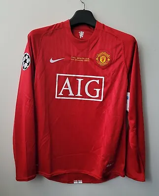$799 • Buy 2007-08 Manchester United Home L/S No.10 ROONEY 2008 UEFA CL Final 07-08 MUFC 
