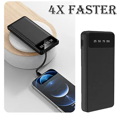 Universal 4 IN 1 10000Mah Battery Power Bank 15W Fast Charger With LED Display • £22.90