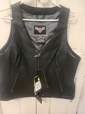  OEM Victory Women's Leather Motorcycle Vest XL • $70