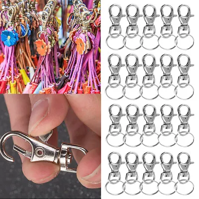 £3.91 • Buy Lobster Clasp Trigger Swivel Keyring Detachable Snap Hook Claw Clasps DIY Tools