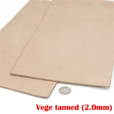 Leather Hide Vegetable Tanned Tooling Leather Cowhide Leather 2.0mm Sheet • $65.55