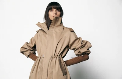 $650 • Buy Scanlan Theodore Beige Trench Coat, In Size SM, Aus 10-12