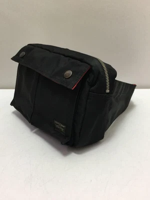 $92.90 • Buy Yoshida Bag PORTER L-FINE Shoulder Waist BAG Black Red USED JAPAN