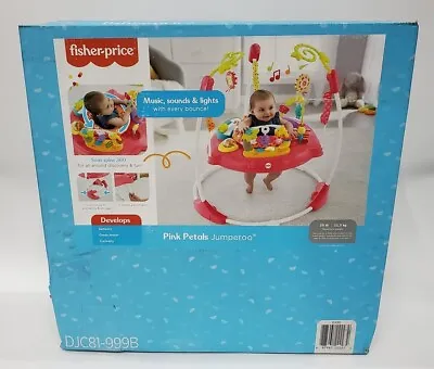 Fisher-Price Baby Bouncer Pink Petals Jumperoo Activity Center With Music Lights • $69.99