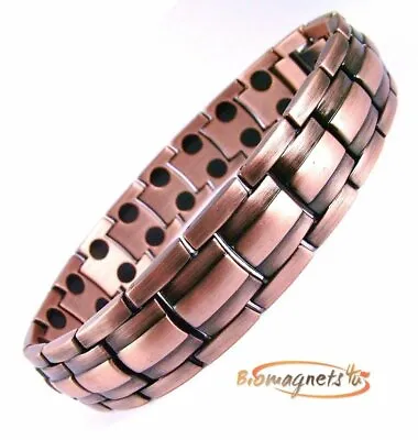 £13.95 • Buy Mens Double Strength Copper Rich  Bio Magnetic Healing Bracelet 36 Magnets