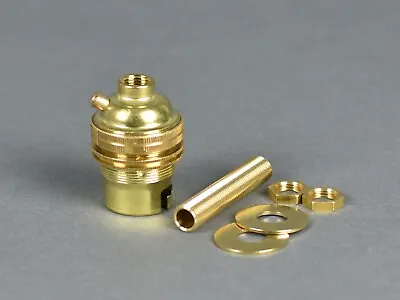 BRASS LAMP HOLDER TABLE LAMP KIT B22 BC BAYONET CAP 10mm THREADED ROD & NUTS • £7.49