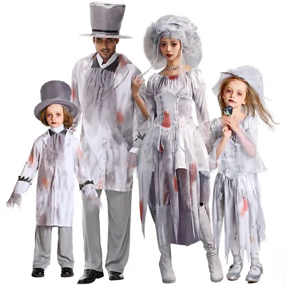 Kid Halloween Vampire Bride Cosplay Zombie Suit Horror Fancy Dress Party Prop • £36.78