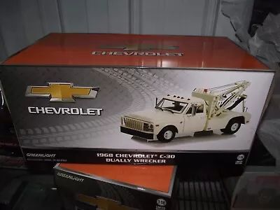 $0.01 • Buy Greenlight 1/18 1968 Chevrolet C30 Dually Wrecker White NIB