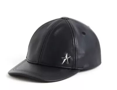 H&M X Mugler Genuine Leather Baseball Cap - Size Medium • $112