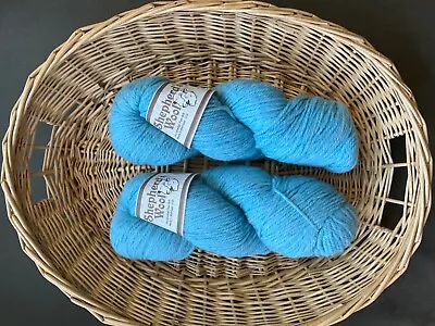 Shepherd’s Wool From Stonehedge Fiber Mill 2 Skeins Of  Misty Blue • $20