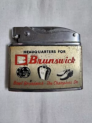 Vintage Kay-Cee Advertising Flat Lighter Brunswick Bowling. RARE • $11.51