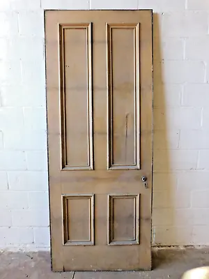 1800's Antique ENTRY DOOR Original ITALIANATE Style Four Panel Tall Fir ORNATE • $244.95