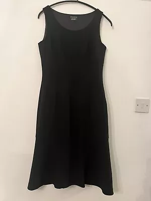 Hobbs Balck Dress 100% Wool Marilyn Anselm Size 12 • £12.50