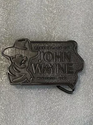 John Wayne Birthplace WintersetIowa Solid Metal Belt Buckle Pewter/Gray • $40