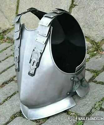Medieval Breastplate Cuirass Armor 18G Steel Knight LARP SCA Battle Chest Armor • $187.48