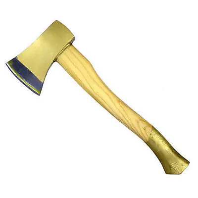 1.5lb Hand Axe With Ash Wooden Handle Fire Wood Log Chopper Hatchet Camping • £10.49