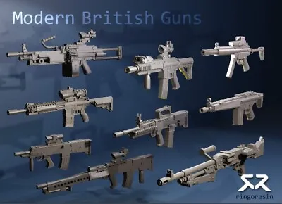 1/35 Scale: Selection Of 9 Guns Used By The British Forces (ID 5.05) • £8.29