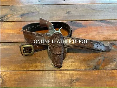 Saas Rigs Cowboy Ammo Cartridge Belt Revolver Holster .22 .32 .38 .357 .44 .45 • $124.99