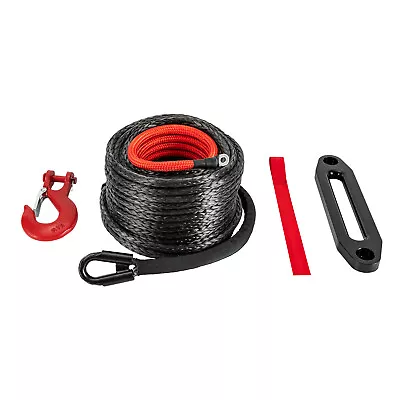 Synthetic Winch Rope Winch Line Recovery Cable 3/8 X100ft 23809lbs For SUV Truck • $69.30